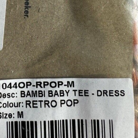 NWT Stone Fox Swim Bambi Baby Tee Dress RETRO POP SZ‎ M - Picture 4 of 5